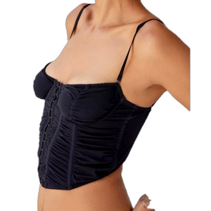 NWT Urban Outfitters Black Modern Love Corset Ruched by Out From Under Large